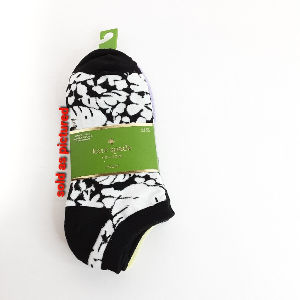 Kate Spade New York 3 Pairs No Show Socks